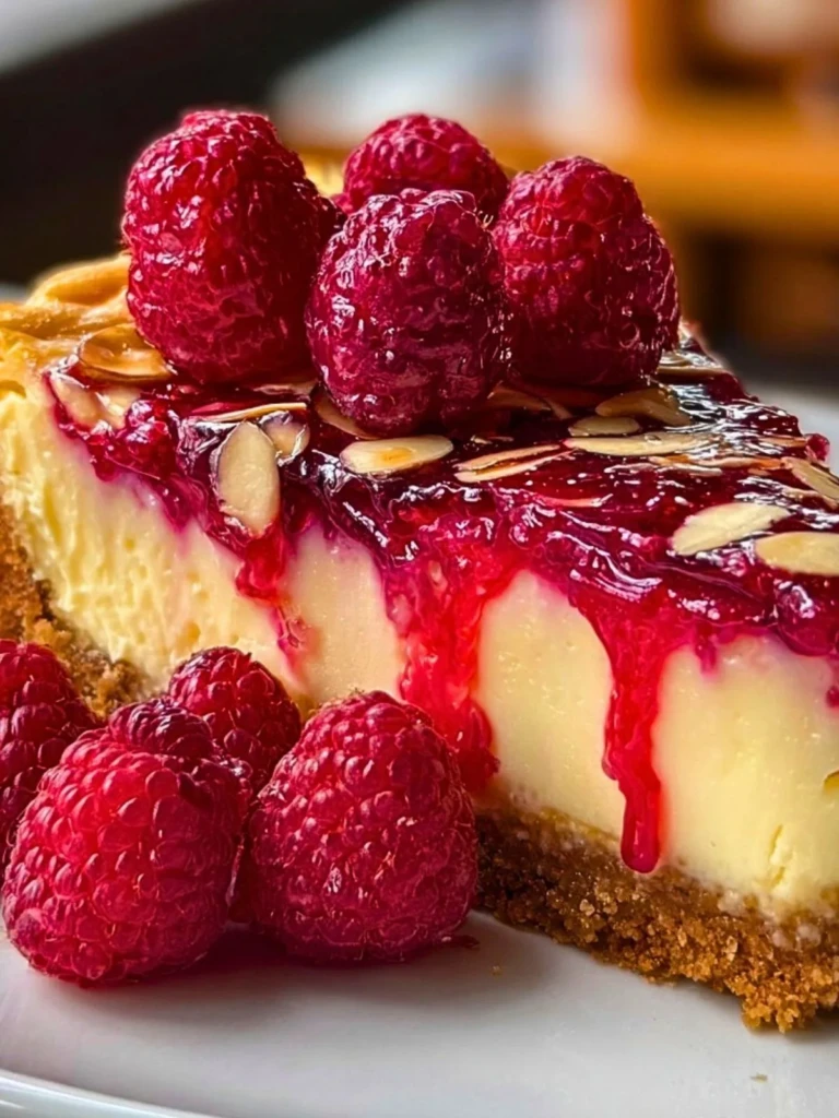 Raspberry Almond Cheesecake - 3