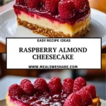 Raspberry Almond Cheesecake - Pin 1