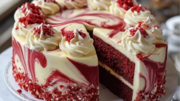 Red Velvet Cheesecake Swirl Cake
