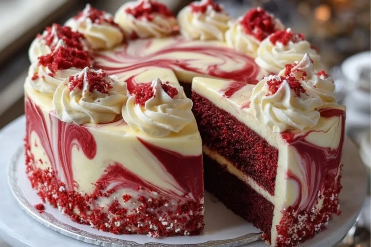 Red Velvet Cheesecake Swirl Cake