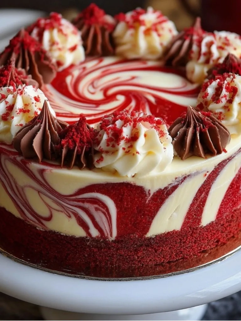 Red Velvet Cheesecake Swirl Cake