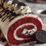 Red Velvet Oreo Cake Roll