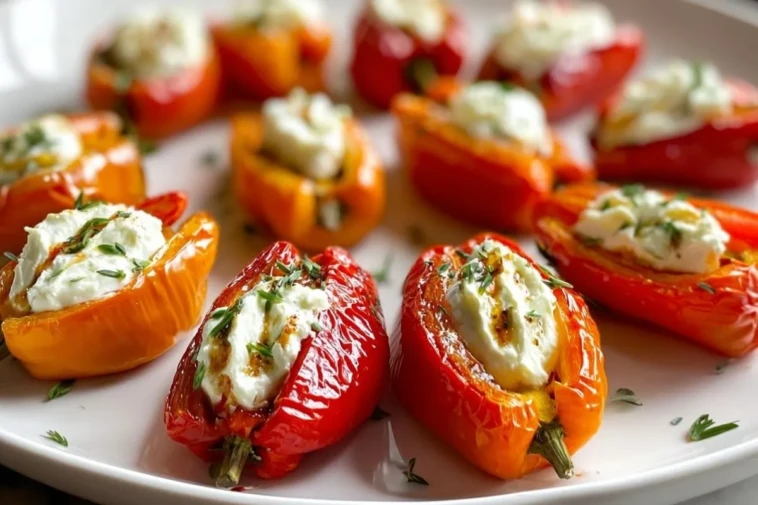 Roasted Mini Sweet Peppers with Goat Cheese