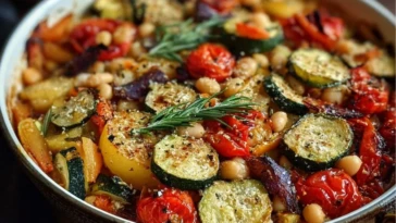 Rustic Roasted Vegetable Bake with Cannellini Beans