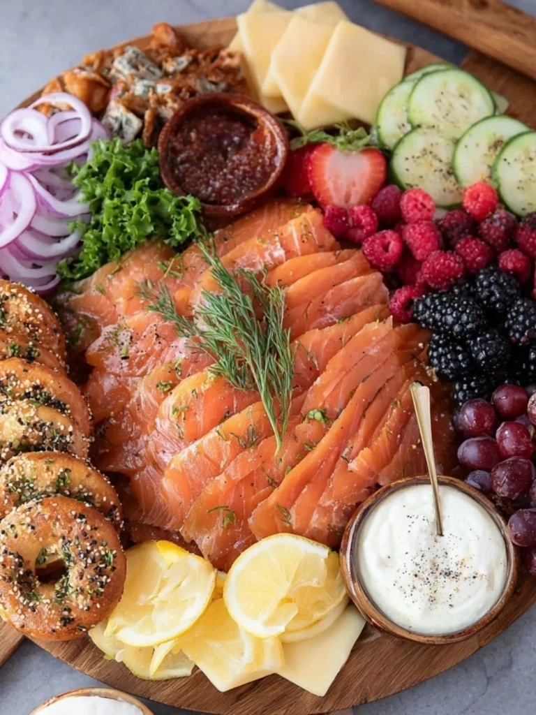 Smoked Salmon Charcuterie Board