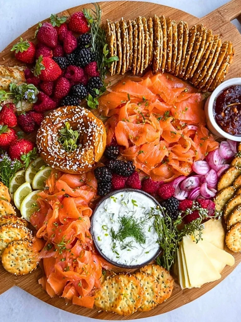Smoked Salmon Charcuterie Board