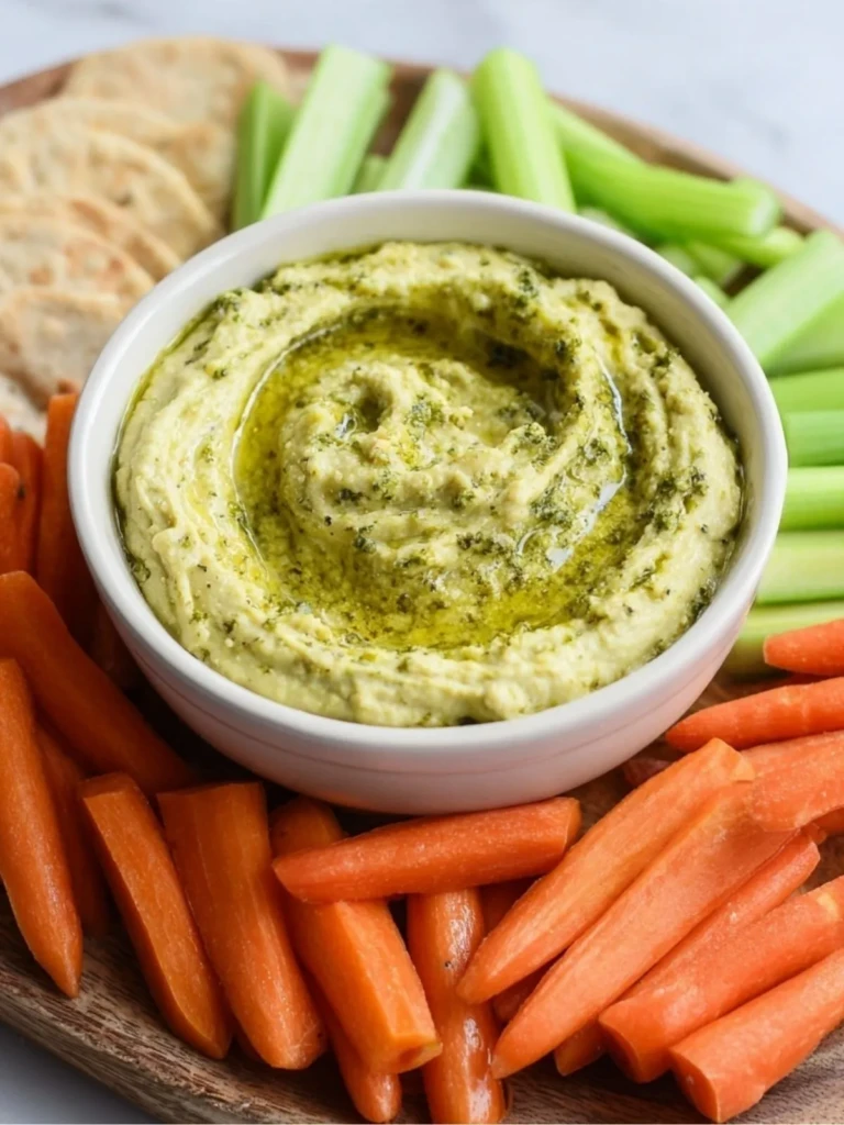 Snack Prep Veggie Sticks with Easy Pesto Hummus - 2