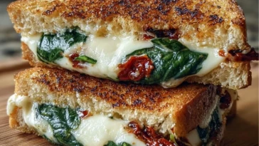 Sun-Dried Tomato, Spinach, and Ricotta Grilled Cheese