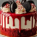 The Ultimate Oreo Red Velvet Cheesecake Drip Cake