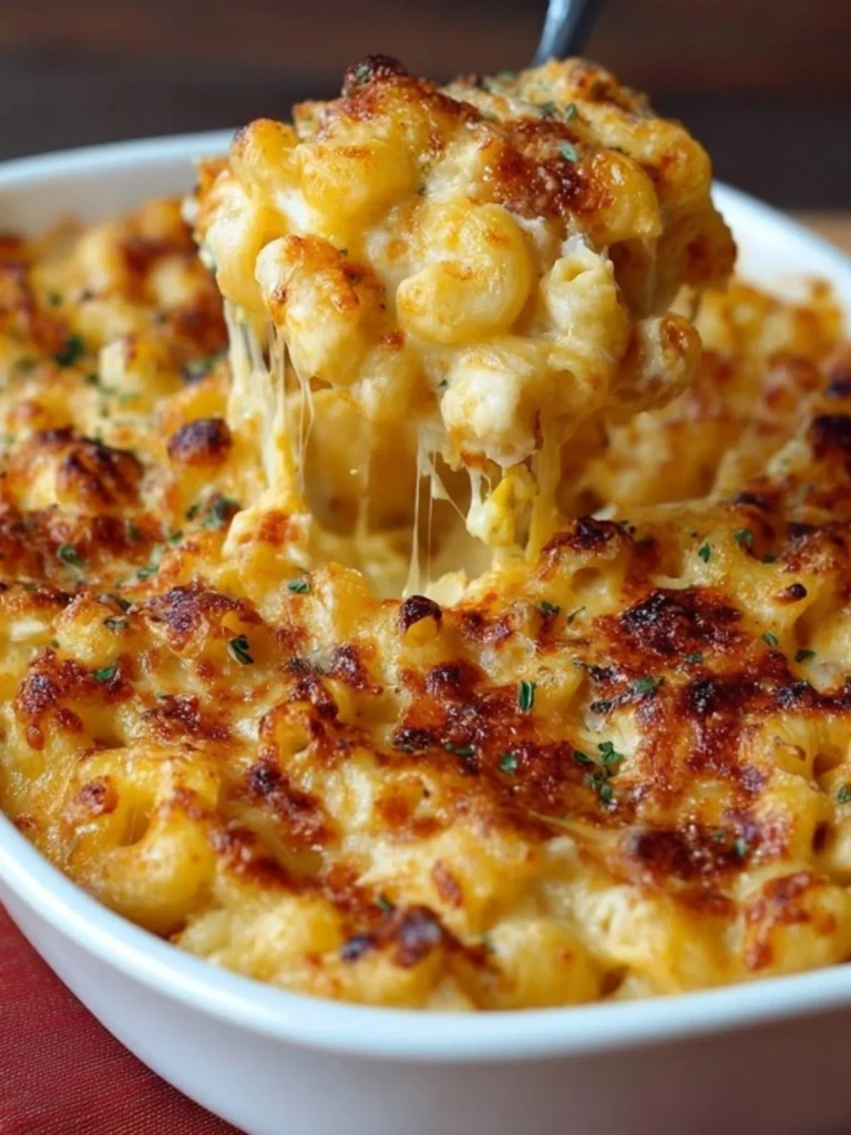 Three-Cheese Baked Macaroni