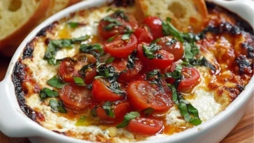 Three-Cheese Tomato Bruschetta Dip