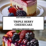 Triple Berry Cheesecake - Pin 1