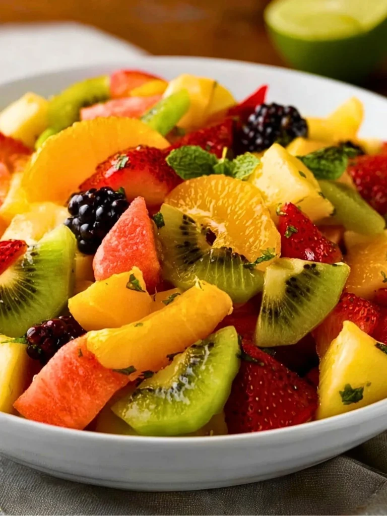 Tropical Fruit Salad with honey-lime dressing - 3