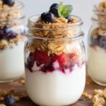 Yogurt Parfaits in mason jars - 1