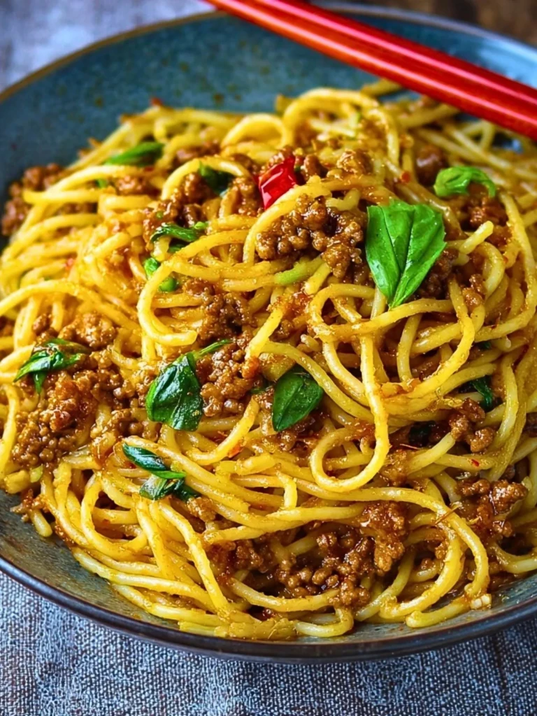 Asian-Style Ground Beef Spaghetti A fusion of Italian and Asian flavors - 3
