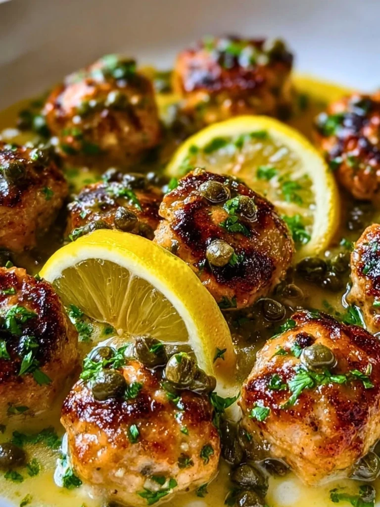 Chicken Piccata Meatballs - 3