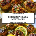 Chicken Piccata Meatballs - Pin 1