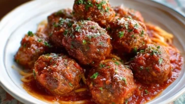 Italian Meatballs: Tender Meatballs in Marinara Sauce