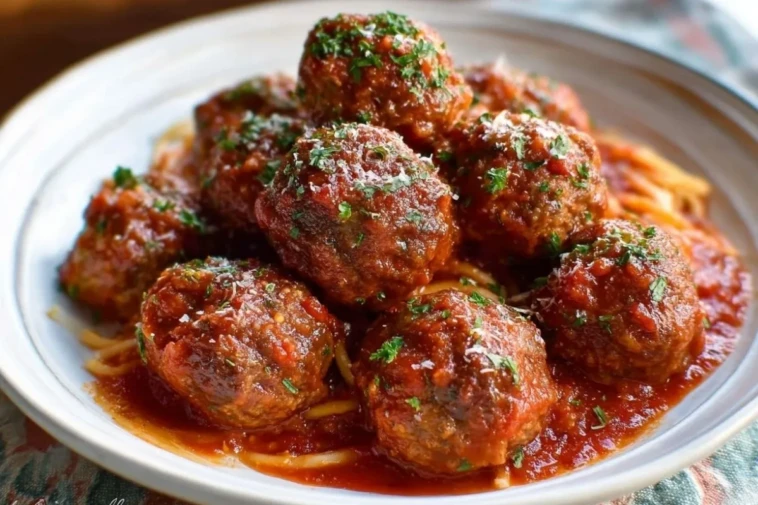 Italian Meatballs: Tender Meatballs in Marinara Sauce