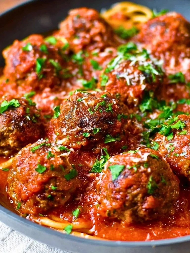 Italian Meatballs: Tender Meatballs in Marinara Sauce