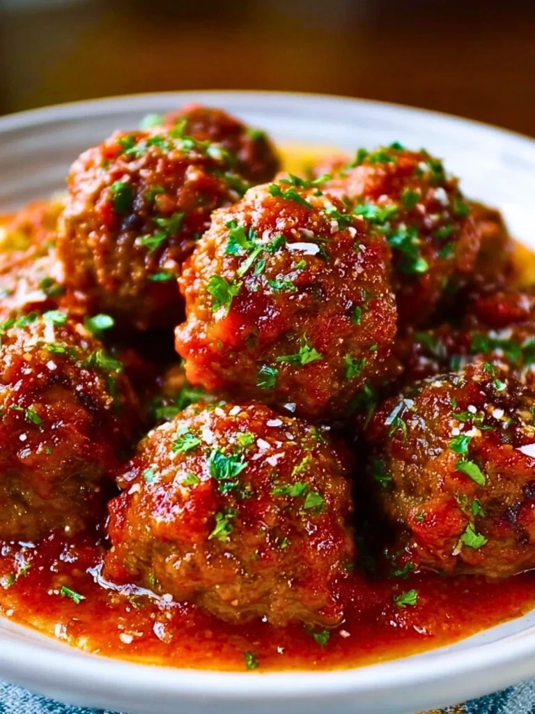 Italian Meatballs: Tender Meatballs in Marinara Sauce