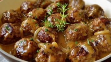 Meatballs in Savory Onion Gravy