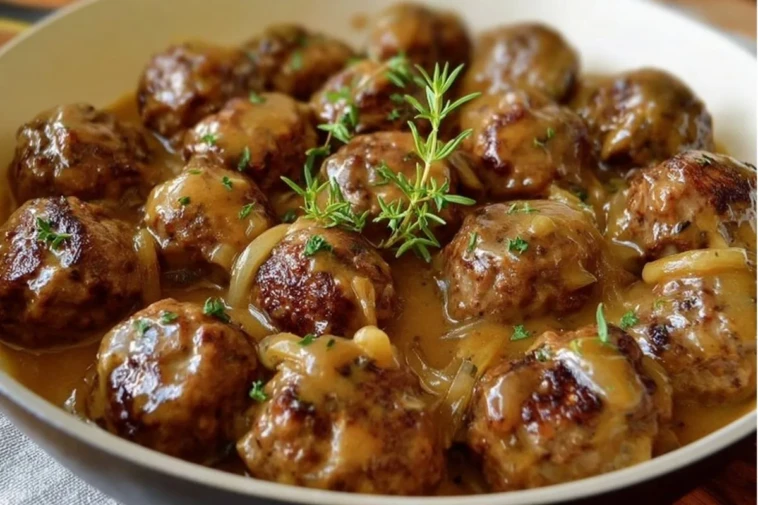 Meatballs in Savory Onion Gravy