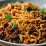 Mongolian Ground Beef Noodles