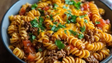 One Pot Beef Taco Pasta