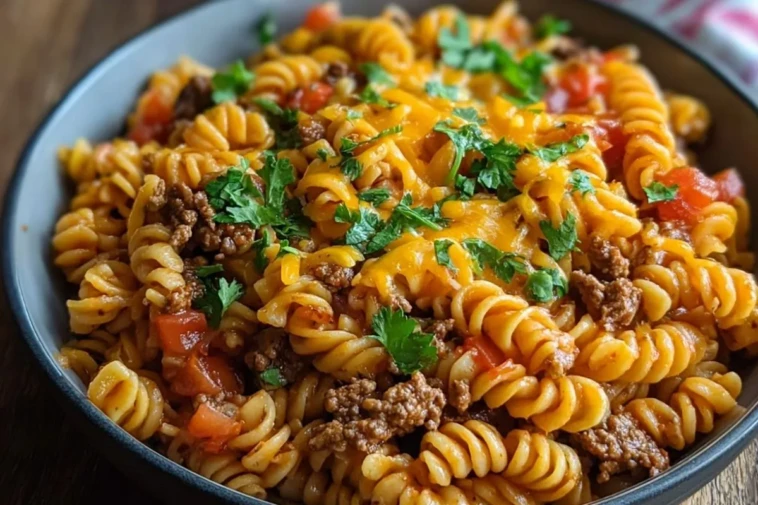 One Pot Beef Taco Pasta
