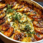 Root Veggie Gratin Baked vegetable dish with cheese - 1
