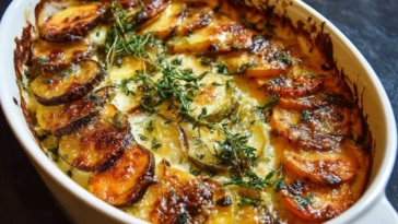 Root Veggie Gratin Baked vegetable dish with cheese - 1