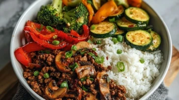 Spicy Ground Beef Stir-Fry Bowl