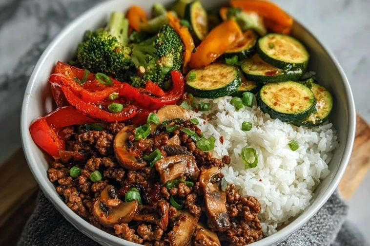 Spicy Ground Beef Stir-Fry Bowl