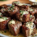 Steak Bites with Garlic Butter and Parmesan