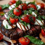 Steak Caprese with Balsamic Glaze