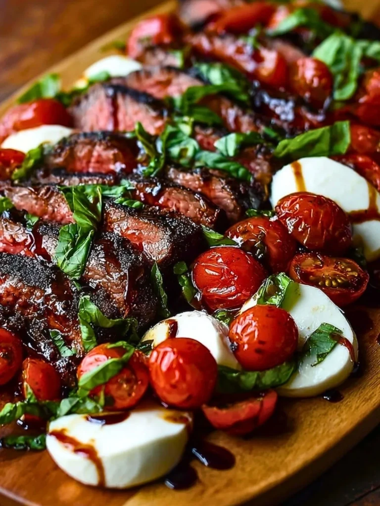 Steak Caprese with Balsamic Glaze