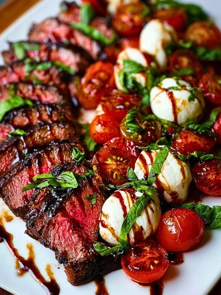 Steak Caprese with Balsamic Glaze